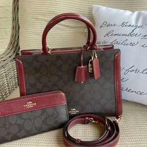 Coach Bag with removable shoulder strap and matching wallet. NWOT!